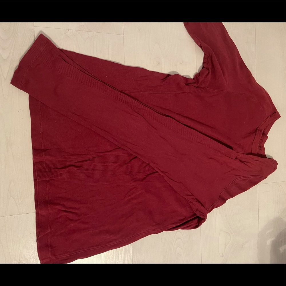 FAL Orange/Red long sleeve with ribbed sections